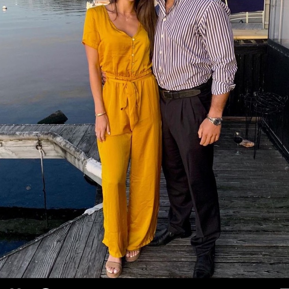 Yellow jumpsuit romper